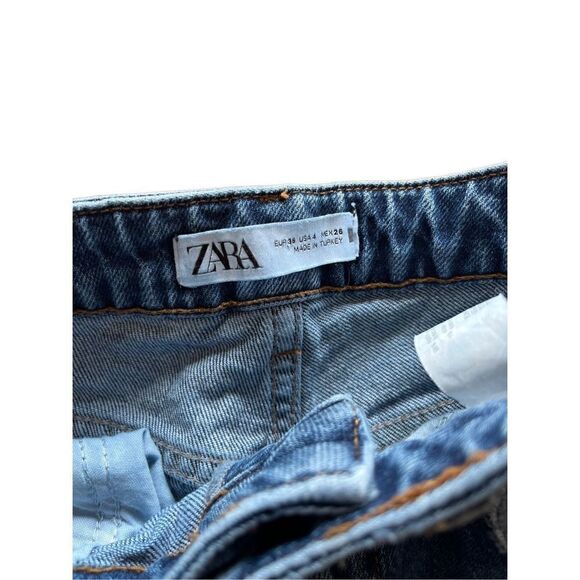 ‎Zara straight jeans with opening in legs women’s size 4 - Picture 2 of 6